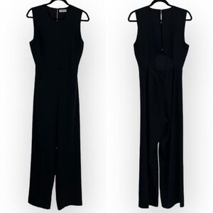 Aritzia Babaton Black Open Back Sleeveless Wide leg Jumpsuit size 4